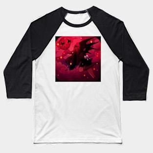 Vampire Bat Girl Baseball T-Shirt